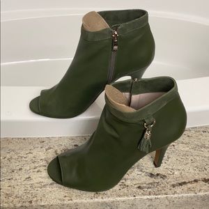 Olive green booties